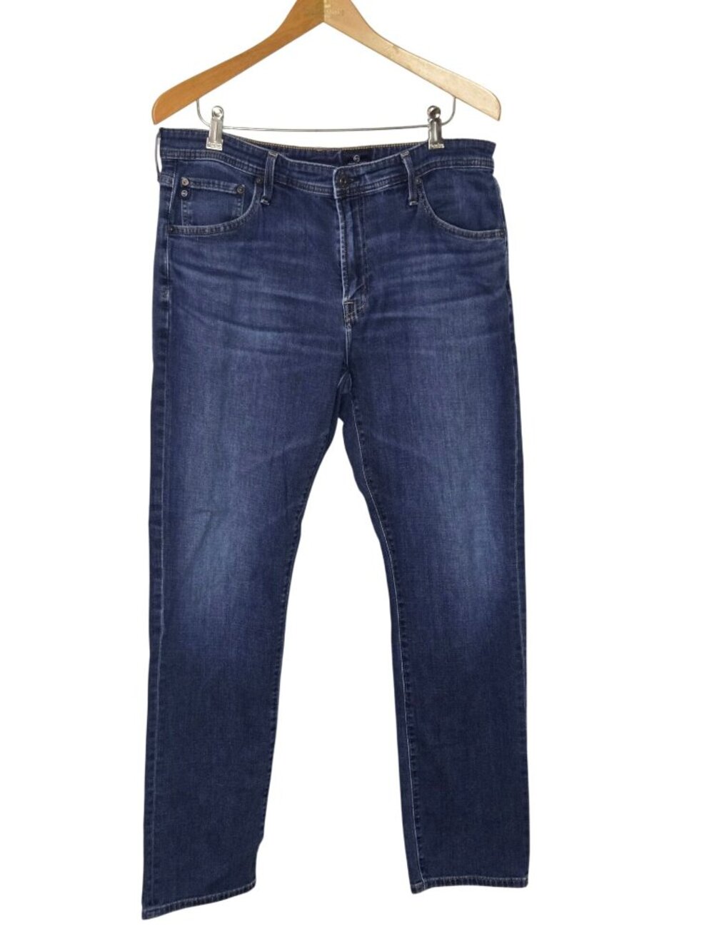Mens Adriano Goldschmied Everett Slim Straight Denim Jeans 36x32 Dark Wash